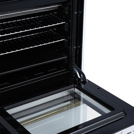 Forno Breno 24 Inch Freestanding Gas Range in White with Antique Brass, Compact Design