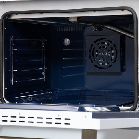 Forno Massimo 30-Inch White Freestanding Gas Range, 5 Burners, True Convection Oven