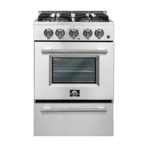 Forno Breno 24-Inch Freestanding Gas Range, Compact Design, Energy Efficient