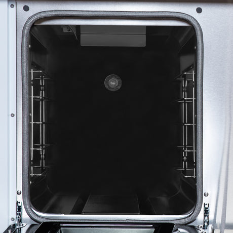 Valente 48" Gas Range in White, 8 Sealed Burnes, 94 000 BTU Cooktop Output, 6.7 Cu.Ft. Double Oven, Telescopic Racks