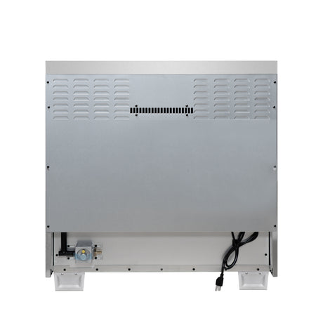 Forno Capriasca 36-Inch Black Freestanding French Door Gas Range, 6 Burners, Convection Oven, Energy Efficient