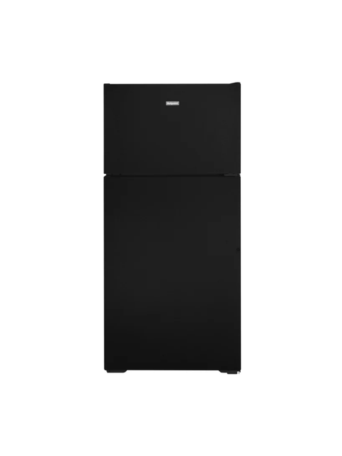 Hotpoint - 15.6 cu. ft. Top Freezer Refrigerator in Black

