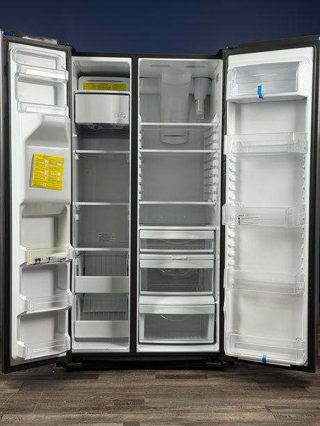 GE - 21.8 cu. ft. Side by Side Refrigerator in Fingerprint Resistant Stainless Steel, Counter Depth