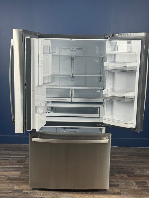 GE Profile - Profile 22.1 cu. ft. French Door Refrigerator with Hands-Free Autofill in Stainless Steel, Counter Depth