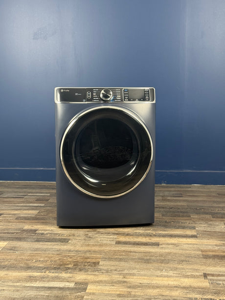 GE Profile - Profile 7.8 cu. ft. vented Gas Dryer in Sapphire Blue with Steam and Sanitize Cycle, ENERGY STAR