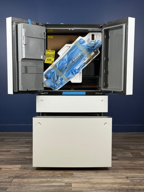 GE Cafe - 27.8 cu. ft. Smart 4- Door French Door Refrigerator with Convertible Middle Drawer in Matte White, Autofill Dispenser