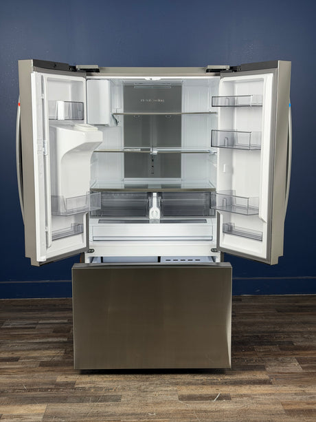 Samsung - 36 in. 31 cu. ft. Mega Capacity Standard Depth 3-Door French Door Refrigerator in Stainless Steel with Four Types of Ice