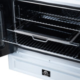 Torino French Door 30 Inch Induction Range with Air Fryer, Air Sous Vide & True Convection, Dual Broiler, White