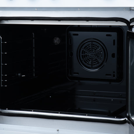 Torino French Door 30 Inch Induction Range with Air Fryer, Air Sous Vide & True Convection, Dual Broiler, White