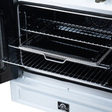 Torino French Door 36 Inch Induction Range with Air Fryer, Air Sous Vide & True Convection, Dual Broiler, White
