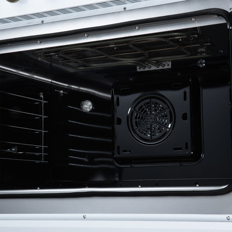 Torino French Door 36 Inch Induction Range with Air Fryer, Air Sous Vide & True Convection, Dual Broiler, White