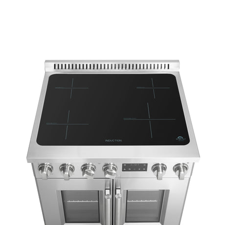 Forno Torino 30 Inch French Door Induction Range with Air Fryer and True Convection Oven