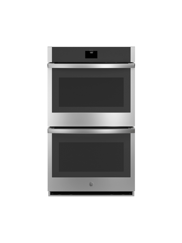 GE - 30 in. Double Smart Convection Wall Oven with No-Preheat Air Fry in Stainless Steel
