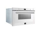 Forno Capoliveri Espresso 24-Inch Microwave Drawer, White, 1.2 cu.ft, 1500 Watts, Built-In, Touch Control LCD Display, Auto-Touch Open/Close, 11 Power Levels, Sensor Cooking