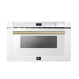 Forno Capoliveri Espresso 24-Inch Microwave Drawer, White, 1.2 cu.ft, 1500 Watts, Built-In, Touch Control LCD Display, Auto-Touch Open/Close, 11 Power Levels, Sensor Cooking