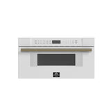 Forno Capoliveri Espresso 30-Inch Microwave Drawer, White, 1.2 cu.ft, 1500 Watts, Built-In, Touch Control LCD Display, Auto-Touch Open/Close, 11 Power Levels, Sensor Cooking