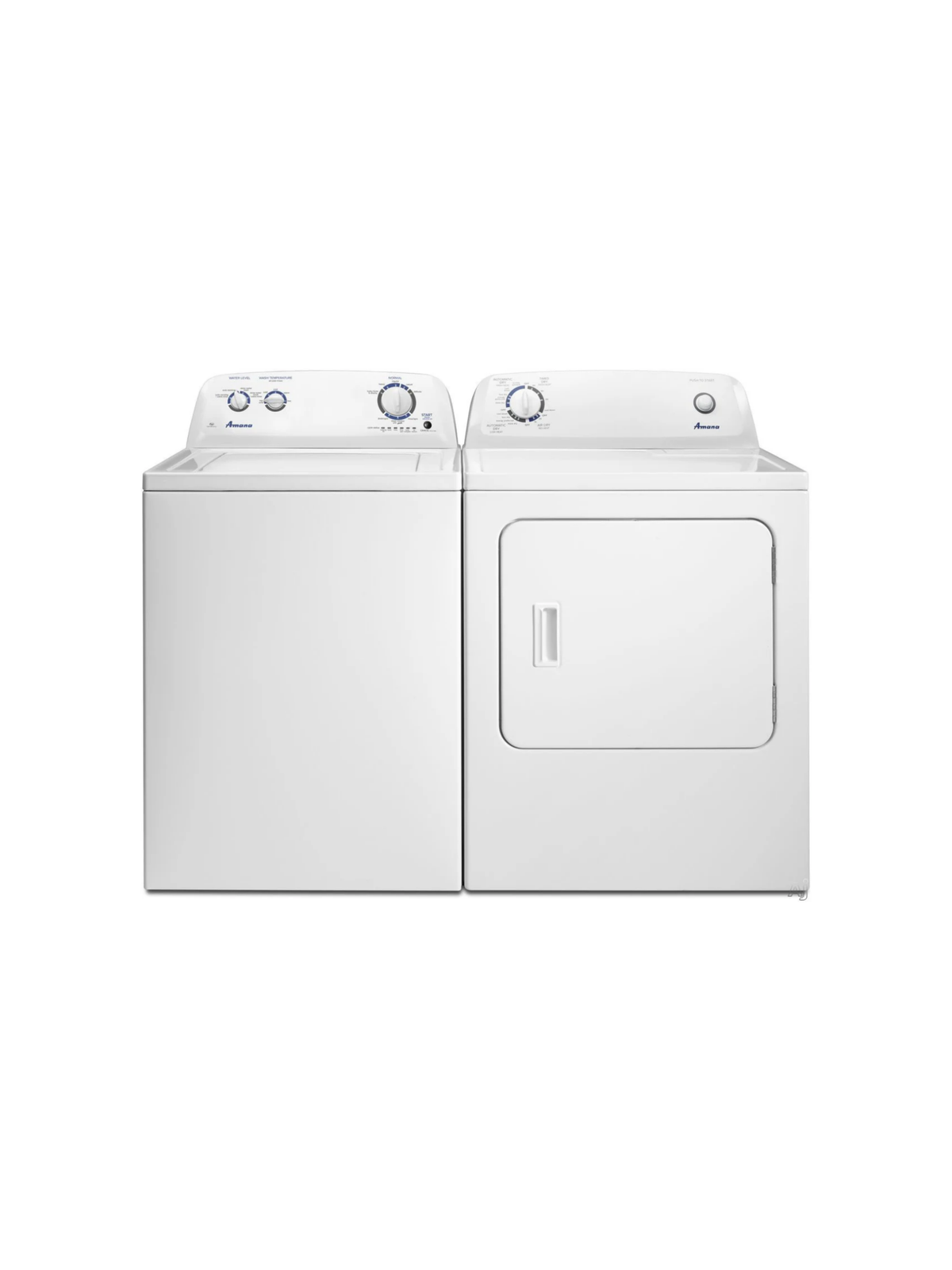 Amana 3.8 Cu. Ft. Top Load Washer & 6.5 Cu. Ft. Electric Dryer Set in White - NEW IN BOX