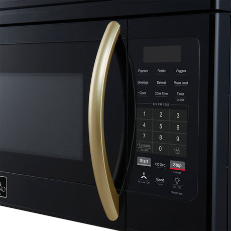 Forno Scalo 30-Inch Over the Range Microwave, Black – 1.6 cu.ft, 300 CFM Vent, Touch Control, LED Light