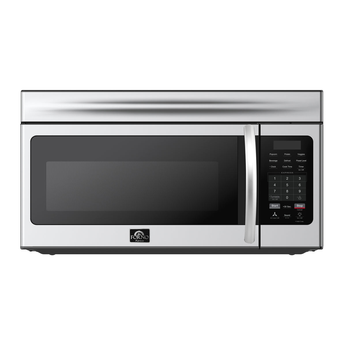 Forno Scalo 30-Inch Over the Range Microwave, Stainless Steel – 1.6 cu.ft, 300 CFM Vent, Touch Control, LED Light