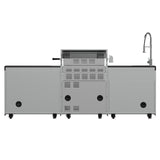 FORNO Bulnes 30-Inch BBQ, 60,000 BTU, 3 Burners with Sear & Rotisserie Infrared Burners, Stainless Steel Outdoor Kitchen with 1.8 cu.ft. Beverage Center & Black Granite Countertops