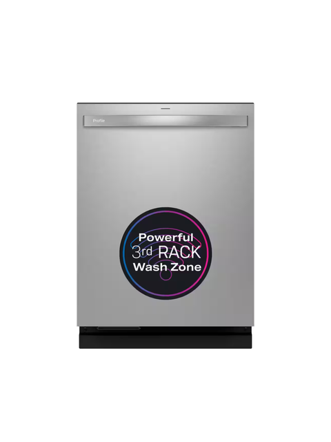 GE Profile - Profile 24 in. Built-In Top Control 42 dBA Dishwasher in Fingerprint Resistant Stainless w/Stainless Tub, 3rd Rack
