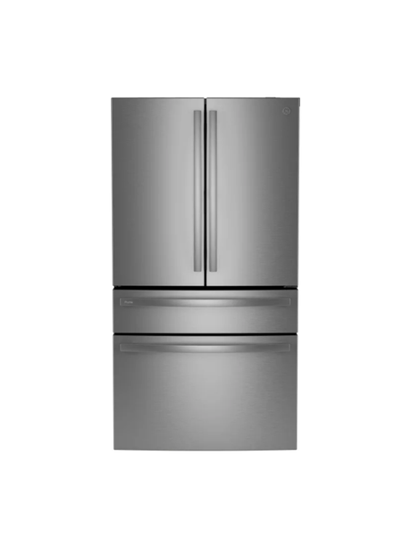 GE Profile - 36 in 23.2 cu. ft. Counter-Depth Fingerprint Resistant 4-Door French-Door Refrigerator w/ Dual-Dispense AutoFill Pitcher