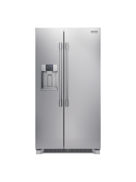 Frigidaire - Professional 36 in. 22.3 cu. ft. Counter Depth Side-by-Side Refrigerator in Smudge-Proof Stainless Steel