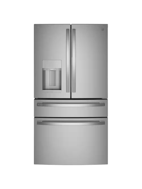 GE Profile - Profile 27.9 cu. ft. Smart 4-Door French Door Refrigerator with Door-in-Door in Fingerprint Resistant Stainless Steel