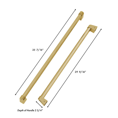 ZLINE Autograph Edition 36 in. Built-in Refrigerator Handles (Set of 3) in Champagne Bronze (RBIVHZ-CB-36)