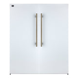 Forno Maderno 2-28-Inch Wide Convertible Refrigerator/Freezer in White, Decorative Trim, 27.2 cu.ft, 84-Inch High, ENERGY STAR Certified