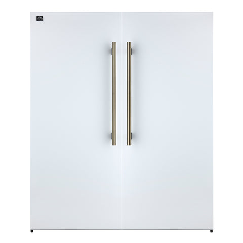 Forno Maderno 2-28-Inch Wide Convertible Refrigerator/Freezer in White, Decorative Trim, 27.2 cu.ft, 84-Inch High, ENERGY STAR Certified