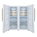 Forno Maderno 2-28-Inch Wide Convertible Refrigerator/Freezer in White, Decorative Trim, 27.2 cu.ft, 84-Inch High, ENERGY STAR Certified