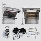 Forno Savona 36-Inch Wall Mount Range Hood, Baffle Filters, Backsplash Included
