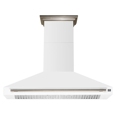 Forno Aria 60 Inch Wall-Mounted Range Hood in White