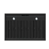 Valente 36" Range Hood in Black with 427 CFM, 3 speeds, Dishwasher safe Baffle filters, LED Lights and Remote Control