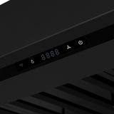Valente 36" Range Hood in Black with 427 CFM, 3 speeds, Dishwasher safe Baffle filters, LED Lights and Remote Control