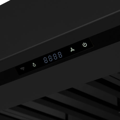 Valente 36" Range Hood in Black with 427 CFM, 3 speeds, Dishwasher safe Baffle filters, LED Lights and Remote Control