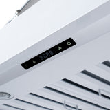 Valente 36" Range Hood in White with 427 CFM, 3 speeds, Dishwasher safe Baffle filters, LED Lights and Remote Control