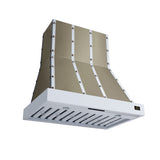 Valente 36" Range Hood in White with 427 CFM, 3 speeds, Dishwasher safe Baffle filters, LED Lights and Remote Control