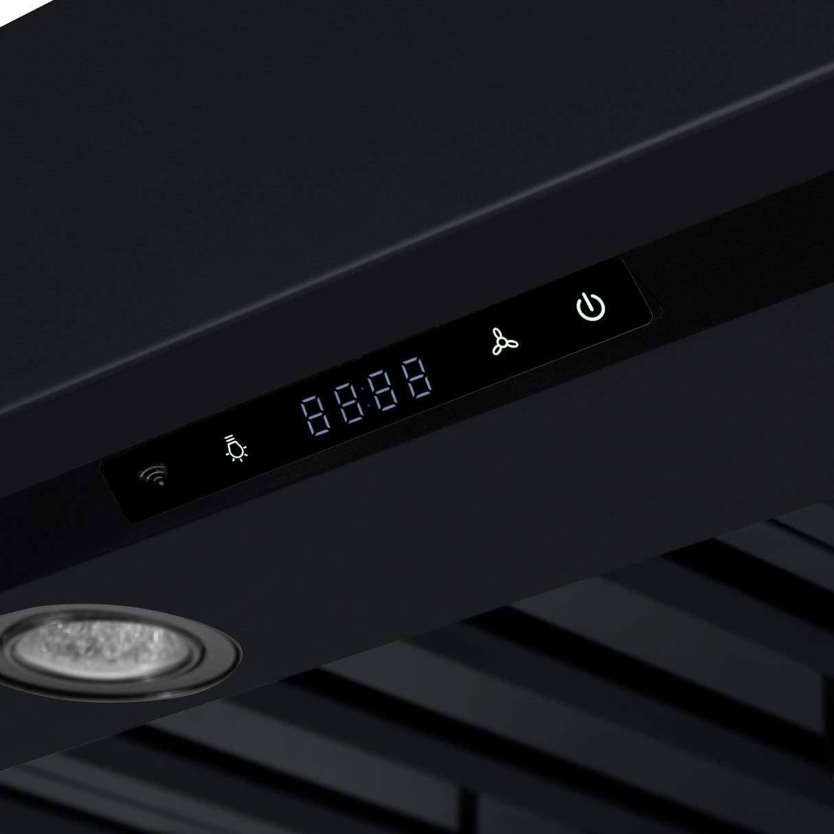 Valente 48" Range Hood in Black with 304 CFM, 3 speeds, Dishwasher safe Baffle filters, LED Lights and Remote Control