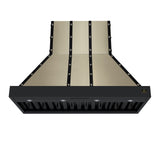 Valente 48" Range Hood in Black with 304 CFM, 3 speeds, Dishwasher safe Baffle filters, LED Lights and Remote Control