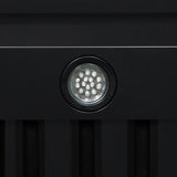 Valente 48" Range Hood in Black with 304 CFM, 3 speeds, Dishwasher safe Baffle filters, LED Lights and Remote Control