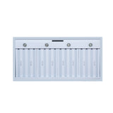 Valente 48" Range Hood in White with 304 CFM, 3 speeds, Dishwasher safe Baffle filters, LED Lights and Remote Control
