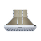 Valente 48" Range Hood in White with 304 CFM, 3 speeds, Dishwasher safe Baffle filters, LED Lights and Remote Control