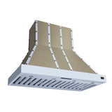 Valente 48" Range Hood in White with 304 CFM, 3 speeds, Dishwasher safe Baffle filters, LED Lights and Remote Control
