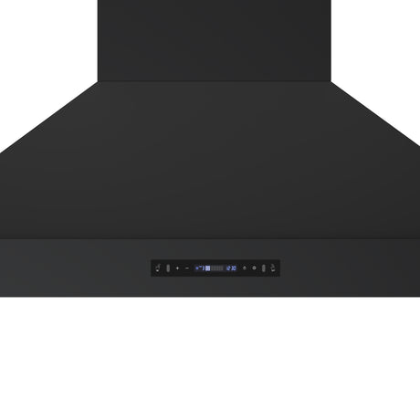 Forno Venezia 48 Inch Wall-Mounted Range Hood in Black with Antique Brass Accessories, Touch Controls and Baffle Filters