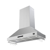 Forno Venezia 48 Inch Wall-Mounted Range Hood with Touch Controls and Baffle Filters