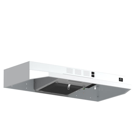Forno Cappa 30-Inch Under Cabinet Range Hood, White, 200 CFM, Convertible, LED Lighting
