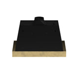 Forno Vittorio 36-Inch Wall Mount Range Hood, Black with Antique Brass Trim, 424 CFM Airflow, Dishwasher-Safe Baffle Filters, Remote Control, 3-Speed Fan, Bright LED Lighting.