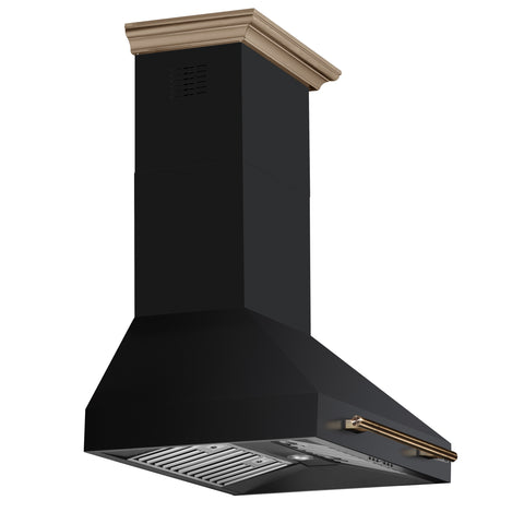Forno Aria 30 Inch Wall-Mounted Range Hood in Black
